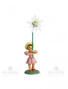 Blank flower child with edelweiss, colored