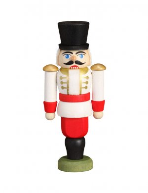 Miniature nutcracker hussar, white