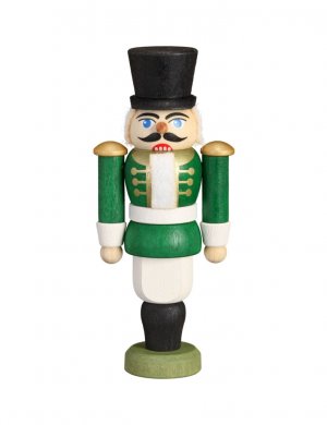 Miniature nutcracker hussar, green