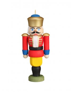 Hanging miniature nutcracker king, red