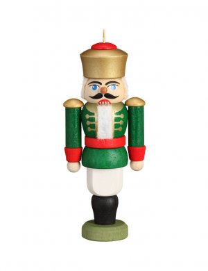 Hanging Miniature Nutcracker King, green