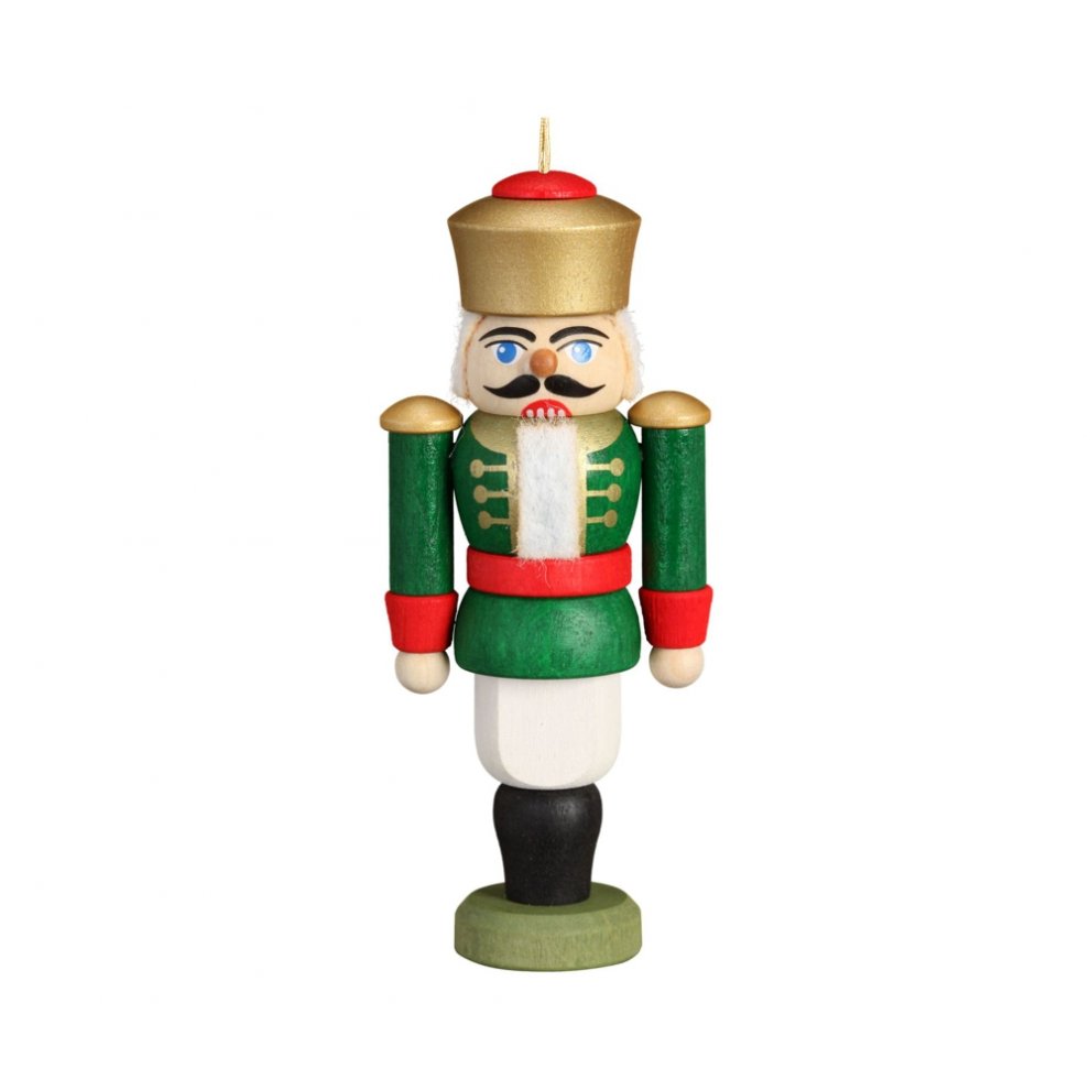 Hanging Miniature Nutcracker King, green