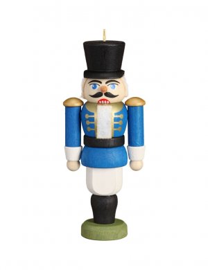 Hanging Miniature Nutcracker Hussar, blue