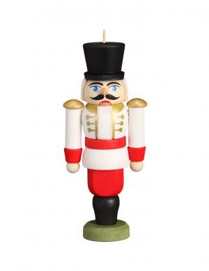 Hanging Miniature Nutcracker Hussar, white