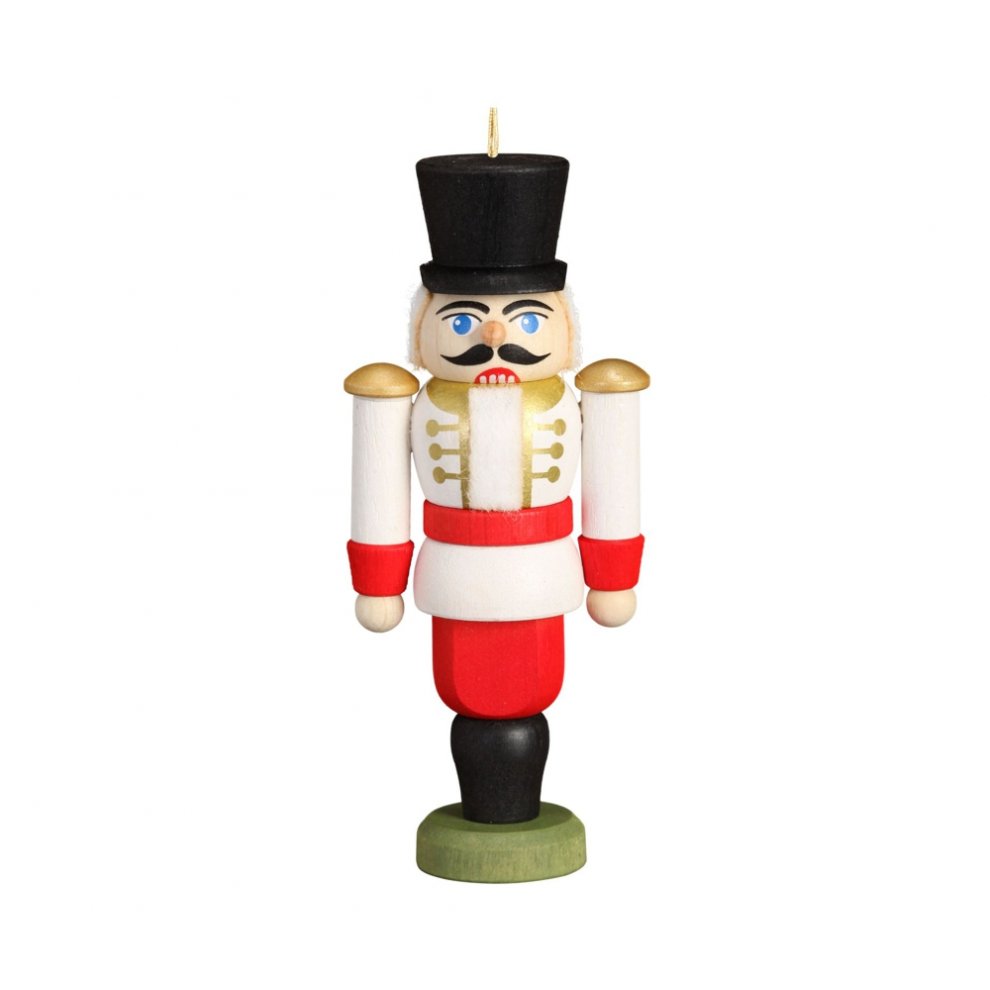 Hanging Miniature Nutcracker Hussar, white