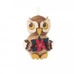 Hanging owl child with poinsettia