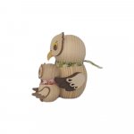 Wooden figure mini owl mother with child