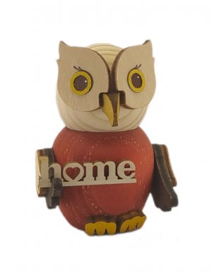 Wooden figure mini owl Home