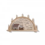 Candle arch half-timbered house with miners
