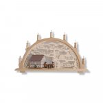 Candle arch half-timbered house with miners