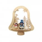 Window/table decoration snowman with sleigh