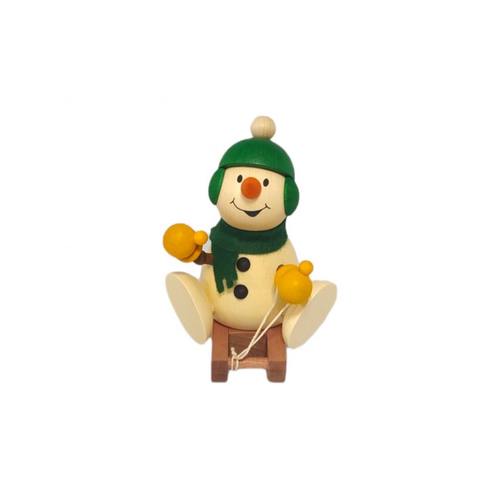 Snowman with a sled