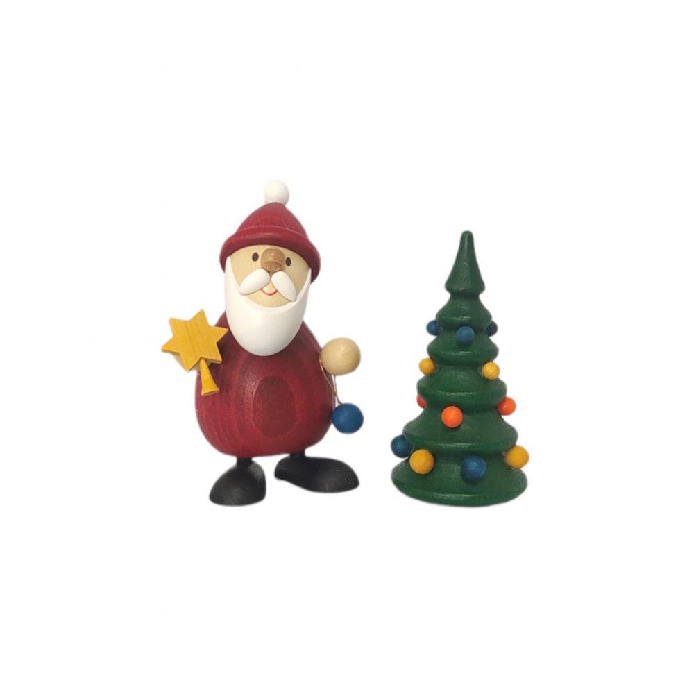 Santa Claus with Christmas tree