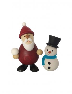 Santa Claus with snowman