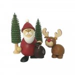 Santa Claus with moose