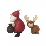 Santa Claus with moose