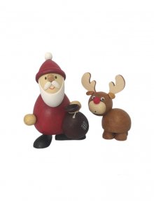 Santa Claus with moose