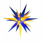 Moravian Star plastic A7, 68cm blue/yellow, Edition Oberlausitz