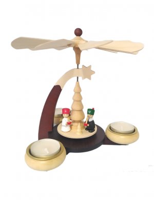 Design tea light pyramid angel, miner and nutcracker