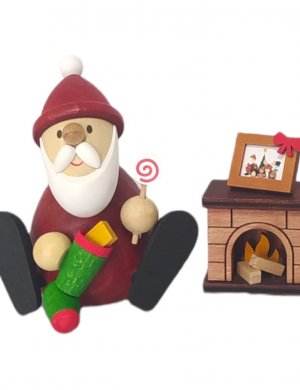 Santa Claus with a fireplace