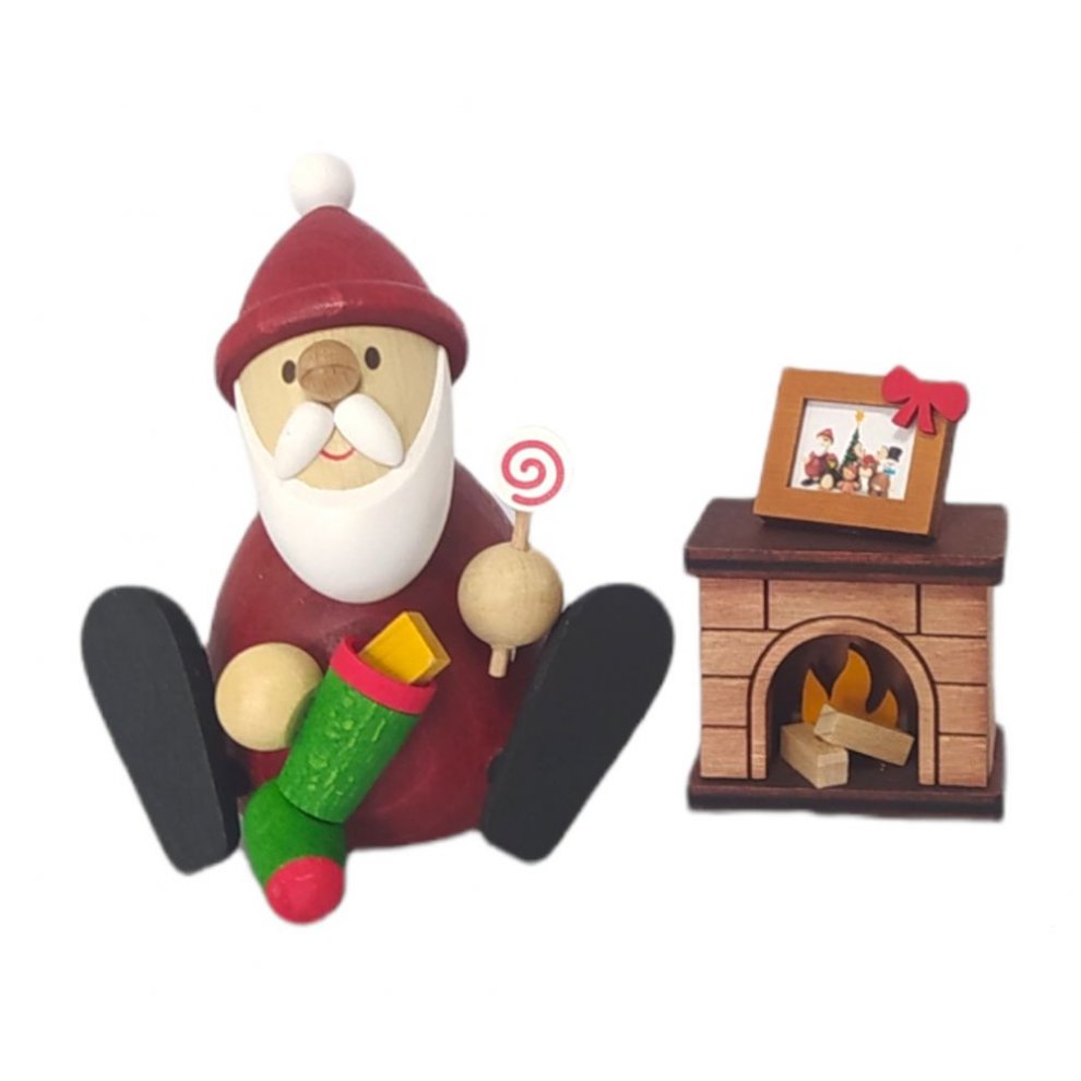 Santa Claus with a fireplace