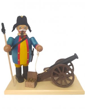 Smoking man gunner, blue