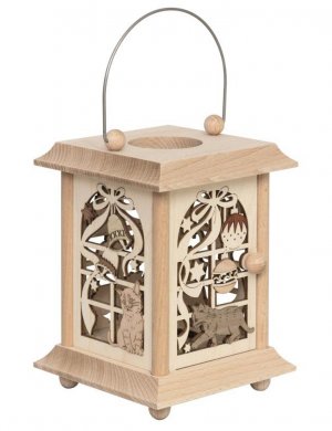 Christmas table lantern with cats