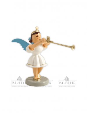 Blank angel with short skirt and Aida trumpet, colored