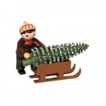 Title  Baumdieb Junge mit Schlitten, beige    Tree thief boy with sled, beige