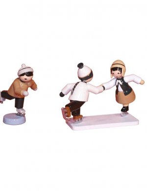 Figure skater 2 pieces, brown