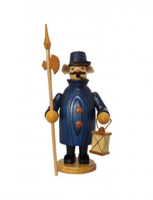 Smoking man night watchman blue, sanded