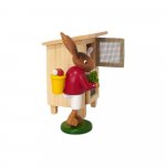 Easter bunny at the rabbit hutch