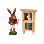 Easter bunny at the rabbit hutch