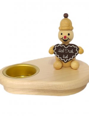 Candlestick junior with gingerbread heart