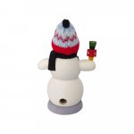 Smoking man snowman Christmas market traders