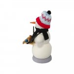 Smoking man snowman Christmas market traders