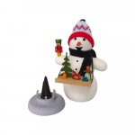 Smoking man snowman Christmas market traders