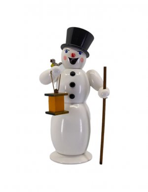 Smoking man snowman