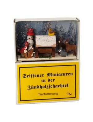 Zündholzschachtel - Tierfütterung