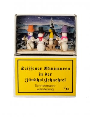 Zündholzschachtel - Schneemannwanderung