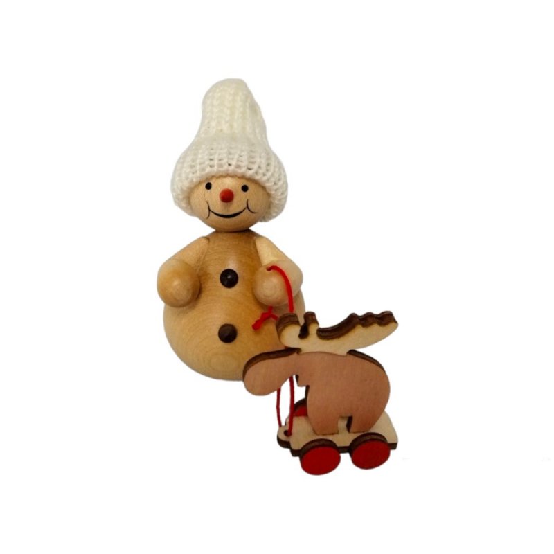 Snowman with moose