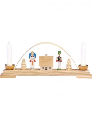 Candle arch with angel and miner, small