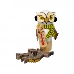 Incense figure snowy owl with thermometer