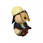 Wooden figure mini owl fire brigade