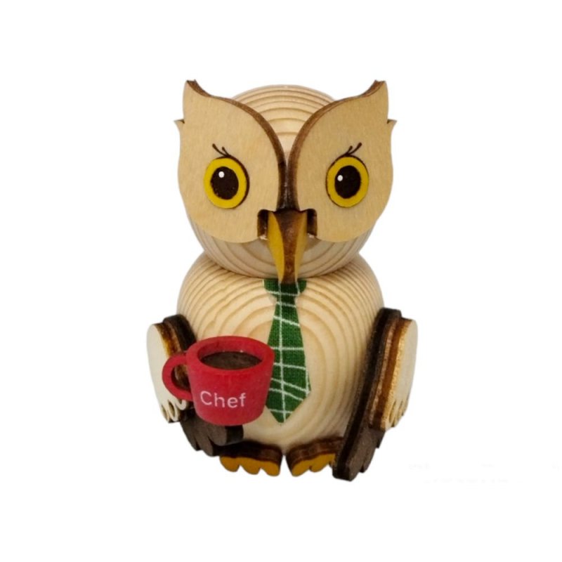 Wooden mini owl boss