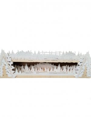Panorama of a snow-covered forest