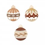 Tree decoration Christmas baubles, 6 pcs.