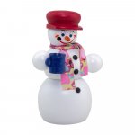 Smoker snowman with mulled wine