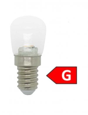 LED bulb lamp E14 2W warm white clear