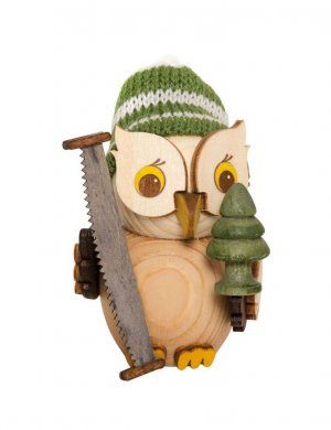 Wooden figure mini owl forest worker